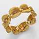 Glamouröses Cocktail-Armband mit Rubinen Gelbgold,… - photo 1