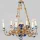 Dekorative Deckenlampe 6-flg.; Metall, vergoldet s… - Foto 1