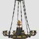 Empire-Deckenlampe 12-flg.; Messing und Bronze, pa… - Foto 1