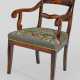 Biedermeier-Armlehnstuhl Buchenholz, mahagonifarbe… - photo 1