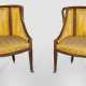 Paar Empire-Gondelsessel Mahagoni, massiv und furn… - photo 1