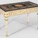 Großer Louis XVI-Tisch mit Scagliolaplatte Holz, w… - фото 1