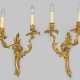 Paar Louis XV-Wandappliken Gegenstücke. 2-flg.; Br… - photo 1