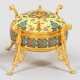 Orientalismus-Zuckerdose mit Cloisonné-Dekor Bronz… - Foto 1