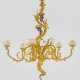 Große Belle Epoque-Deckenlampe 5-flg.; Bronze, ver… - Foto 1