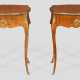 Paar Beistelltische im Louis XV-Stil Rosenholz, fu… - фото 1