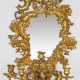Belle Epoque-Spiegelapplike 4-flg.; Messing, vergo… - photo 1