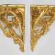 Paar Belle Epoque Eck-Wandkonsolen Holz und Stuck,… - photo 1