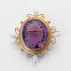 Belle Epoque Amethyst-Perlen-Brosche Gel… - photo 1