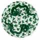 Grosse, grün-weiss dekorierte Rundplatte mit drei fünfklauigen Drachen - photo 1