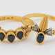 Zwei Diamant-Saphirringe Gelbgold, gest.… - Foto 1