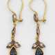 Paar Art Nouveau-Ohrringe Gelbgold, 18 k… - photo 1