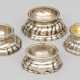 Vier Barock-Salieren Silber. Gestufter, … - фото 1