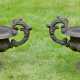 Paar Parkvasen Gusseisen mit Rostpatina.… - фото 1