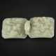 A RARE WHITE JADE `ZODIAC ANIMALS` TWO-PART BELT BUCKLE - photo 1