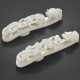 TWO WHITE JADE `CHILONG` BELT HOOKS - Foto 1