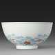 A RARE DOUCAI `PRUNUS BLOSSOMS ON WAVES` BOWL - photo 1