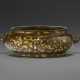 A GOLD-SPLASHED BRONZE BOMB&#201; CENSER WITH LION-MASK HANDLES - photo 1