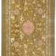 A YELLOW-GROUND `LOTUS FLOWER` CUT-VELVET CARPET - photo 1