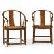 A PAIR OF HUANGHUALI HORSESHOE-BACK ARMCHAIRS - photo 1