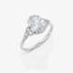An eternity ring decorated with an oval 2.05-carat diamond and small brilliant-cut diamonds - photo 1