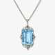 A pendant with aquamarine and diamonds - photo 1