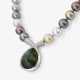 A Tahitian cultured pearl necklace with clasp with a large tourmaline and brilliant-cut diamonds - photo 1