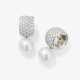 Earrings with pearls and brilliant-cut diamonds - photo 1