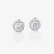 A pair of exquisite stud earrings decorated with brilliant-cut diamonds - photo 1