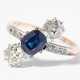Antiker Saphir-Diamant-Ring - Foto 1