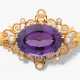 Amethyst-Perlen-Brosche - фото 1