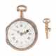 Gold-Spindeluhr mit Emailminiatur, um 1780 - Foto 1
