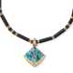 Pierre Fürbringer Ebenholz-Opal-Collier mit Anhänger - Foto 1