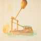 Claes Oldenburg. Proposed Colossal Monument for Alcatraz Island, San Francisco, in the Form of a Colossal Drum Pedal, #2 - Foto 1