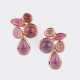 Colleen B. Rosenblat. Paar farbfeiner Pink Turmalin Ohrringe. - фото 1