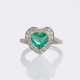 Feiner Smaragd Brillant Ring in Herzform. - фото 1