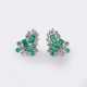 Paar Smaragd Diamant Ohrringe. - photo 1