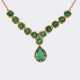 Smaragd-Schmuckset: Kette, Brosche, Ring und Paar Ohrstecker. - фото 1