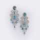 Paar Aquamarin Diamant Chandelier Ohrringe. - фото 1