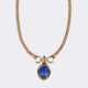 Gold Panzercollier mit Lapislazuli Skarabäus. - фото 1