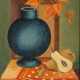 Gottfried Brockmann (Köln 1903 - Kiel 1983). Stillleben mit der blauen Vase. - Foto 1