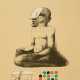 Horst Antes. Sitzende Figur mit mag. Farbquadrat - фото 1