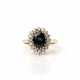 Saphir-Ring mit Diamanten-Entourage - photo 1