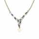 Perl-Farbstein-Diamant-Collier - Foto 1