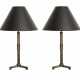 A PAIR OF STEEL TABLE LAMPS - фото 1