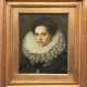 Maler 19. Jh. "Porträt einer Dame mit aufwendigem Spitzenkragen", Öl/ Lw., craqueliert, unsign., 29x24 cm, Rahmen - Foto 1