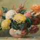 "Stilleben mit Chrysanthemen", Öl/Hartfaser, unsign., 98x58 cm, Rahmen - фото 1
