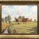 Voß, Wilhelm (Kieler Maler um 1930) "Bauernhof in Suchsdorf", Öl/HF, sign. u.r., 56x70 cm, Rahmen - photo 1