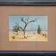 Bergmann "Afrikanische Landschaft", Aquarell, sign. u.l., 9x14 cm, hinter Glas im Passepartout und Rahmen - photo 1