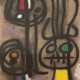 Miro, Joan (1893 Barcelona-1983 Palma) "Figürlich Abstrakt", Farblitho., 434/2000, Stempelsignatur, 32,5x23 cm, hinter Glas und Rahmen (Er war ein spanisch-katalanischer Maler, Grafiker, Bildhauer und Keramiker… - Foto 1